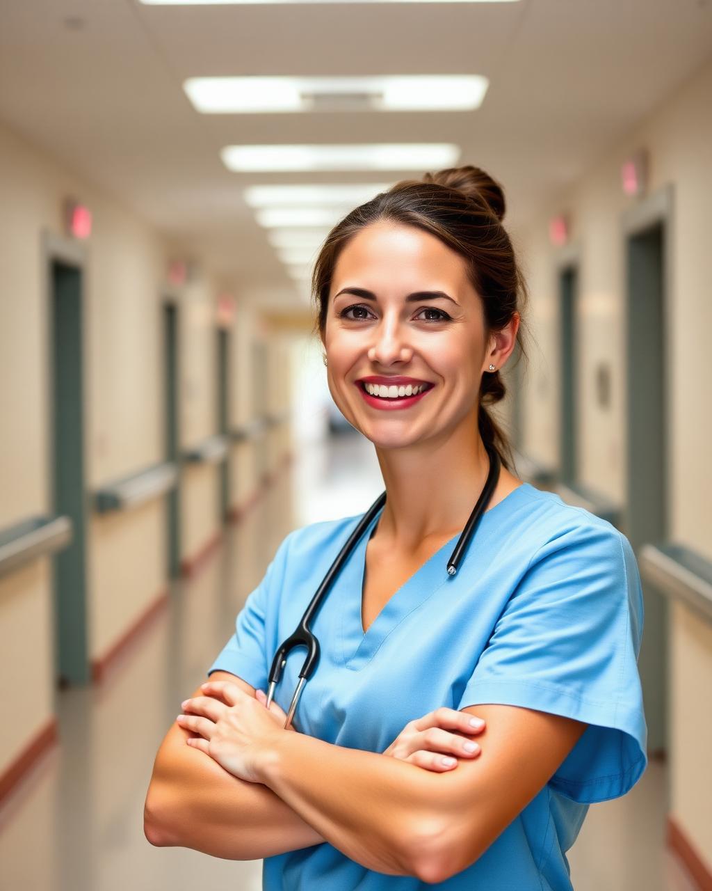 Clinician on a European hospital ward